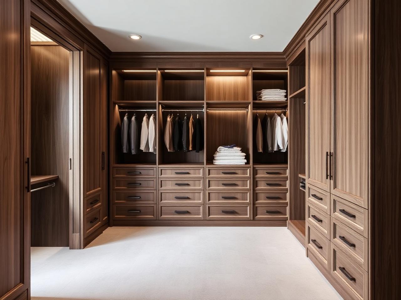 Fluted Oak Dressing Room